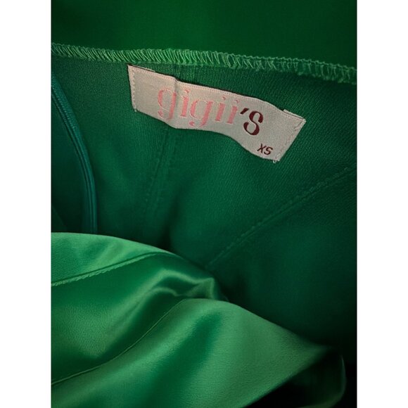 Gigii's Jasmin Draped Green Off Shoulder Corset Dress Size XS - Picture 3 of 3